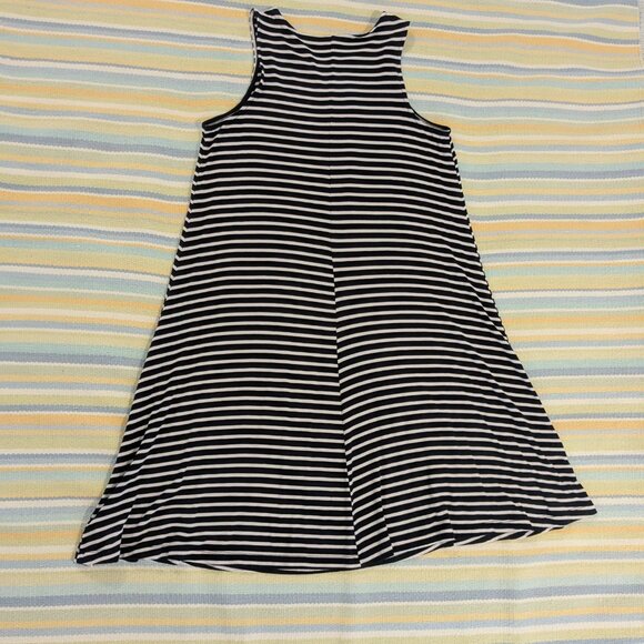 ⭐ Old Navy Black & White Striped Swing Tank Dress Size Small - Picture 11 of 13